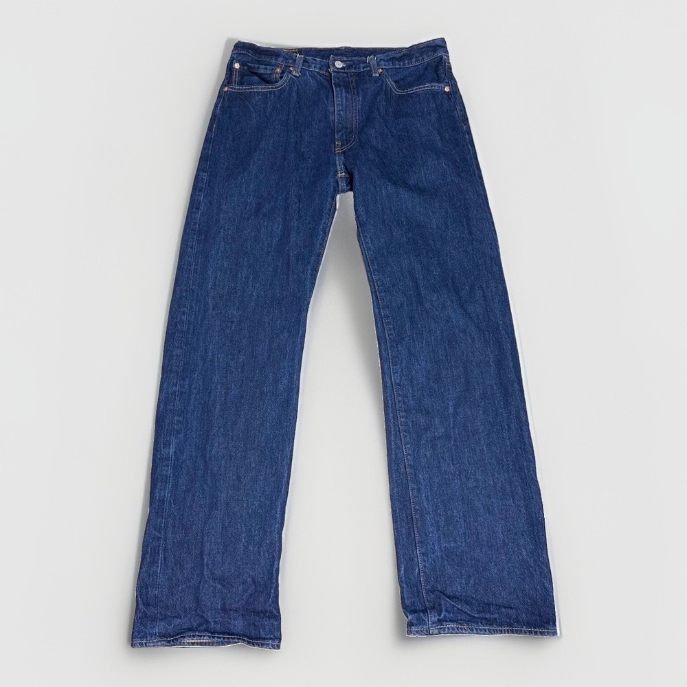 Levis 555 Relaxed Fit Jeans 34x34 Mens Straight Leg Dark Wash Blue Denim